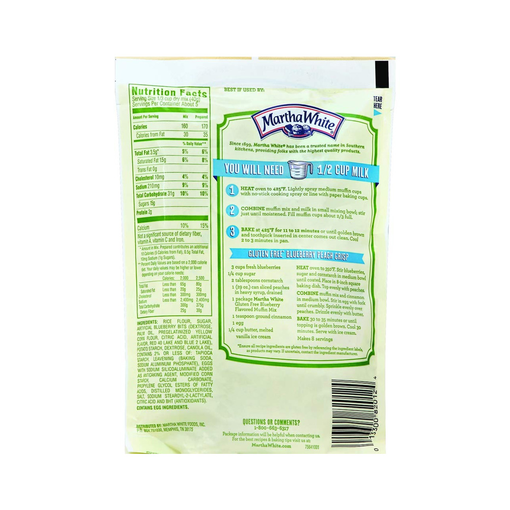 (TIENDA) M.W. MUFFIN BLUEBERRY 7OZ (GLUTEN FREE) - Imagen 2