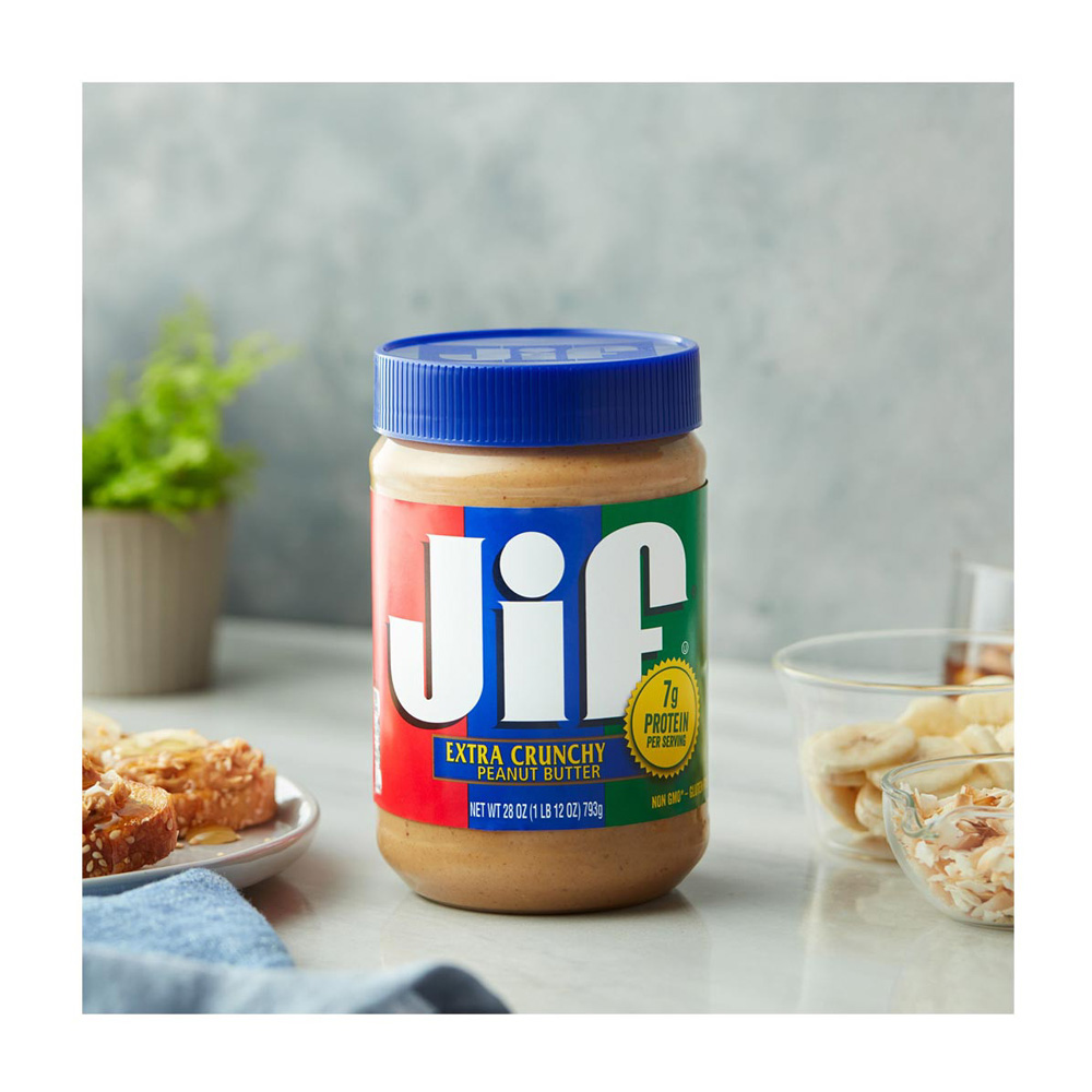 JIF PEANUT BUTTER EXTRA CRUNCHY 28oz (AZUL) - Imagen 3