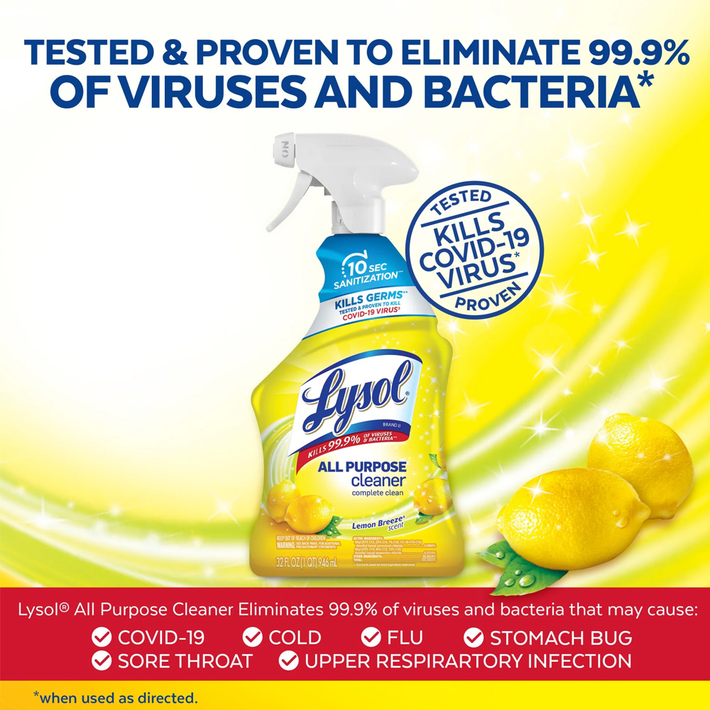LYSOL ALL PURPOSE CLEANER (LEMON BREEXER SCENT) - Imagen 4