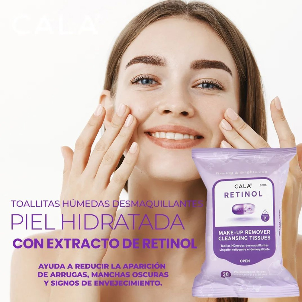 CALA TOALLAS DESMAQUILLANTES-RETINOL CON VITAMINA E - Imagen 2
