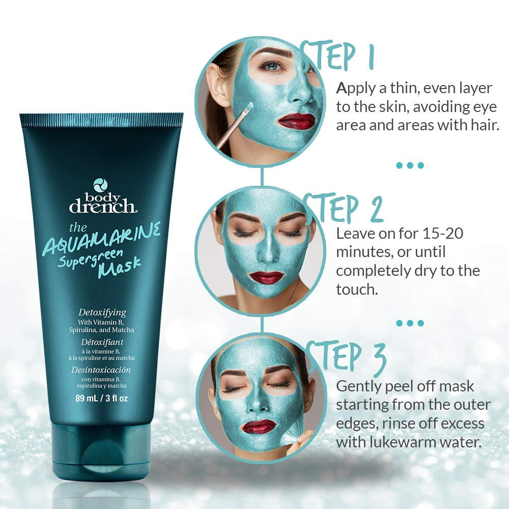 BODY DRENCH THE AQUAMARIE SUPERGREEN MASK (MASCARILLA FACIAL) - Imagen 3