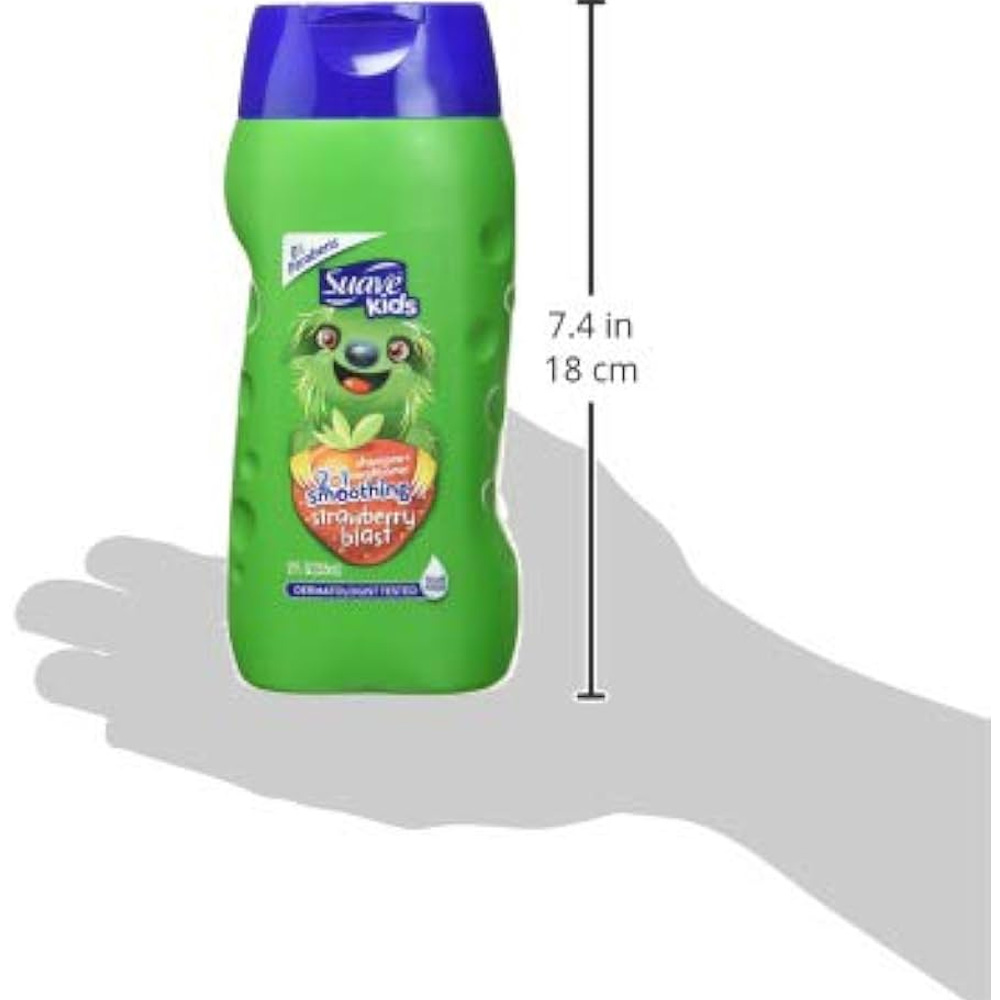 SUAVE KIDS 2 IN 1 SMOOTHING STRAWBERRY BLAST (SHAMPOO+ACONDICINADOR) - Imagen 2